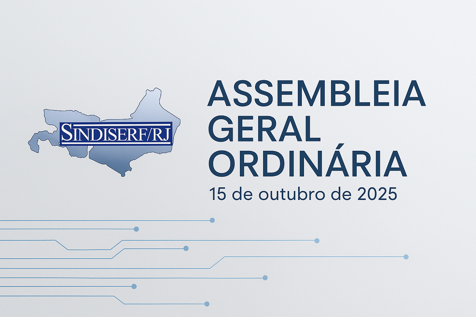 SINDISERF/RJ convoca filiados para Assembleia Geral Ordinária em 15 de outubro