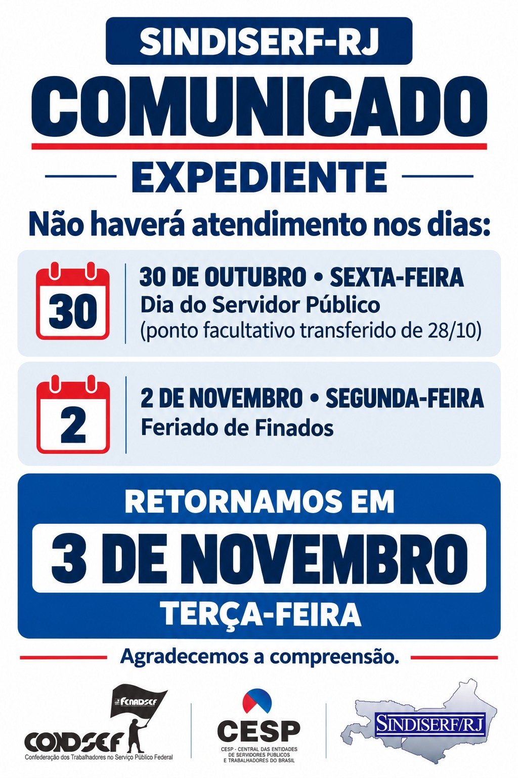 📢 COMUNICADO | SINDISERF-RJ
